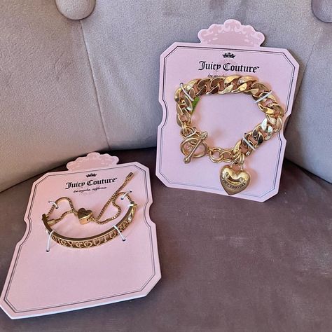 Juicy Couture Jewelry | Juicy Couture | Color: Gold | Size: Os Heart Locket Bracelet, Juicy Couture Clothes, Dope Jewelry Accessories, Juicy Couture Bracelet, Cupcake Charms, Juicy Couture Charms, Juicy Couture Jewelry, Fashion Slippers, Jewelry Accessories Ideas