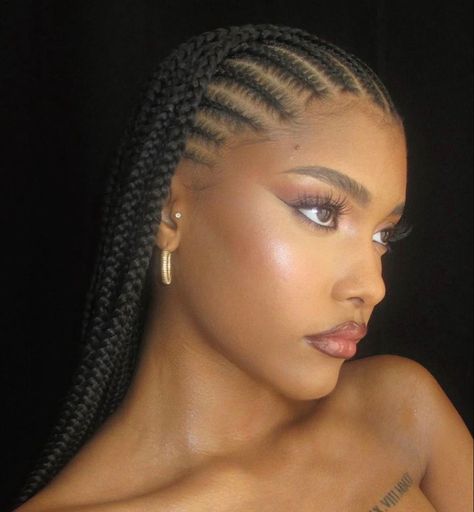 Box Braids Hairstyles For Black Women, Braided Cornrow Hairstyles, Vlasové Trendy, Braids Hairstyles Pictures, Quick Braided Hairstyles, Protective Hairstyles Braids, Pretty Braided Hairstyles, Girls Hairstyles Braids, Natural Hair Braids