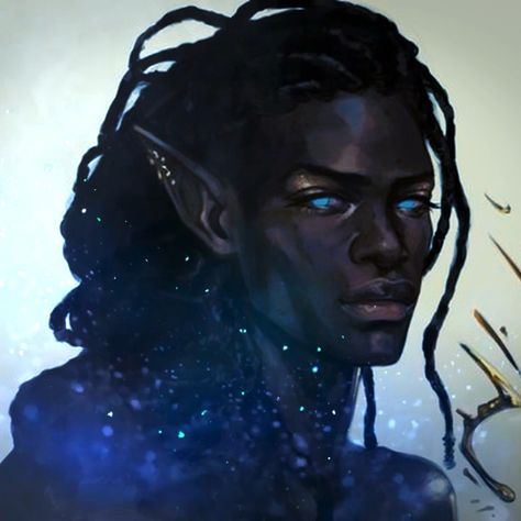 Male Elf, Male Character, Black Characters, Dark Elf, Fantasy Male, Afro Art, Fantasy Inspiration, Dnd Characters, Character Portraits