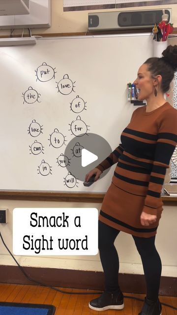 Amanda Tessier on Instagram: "What word will be last?? 🐞 Just a simple way to practice sight words! #kindergarten #sightwords #flyswatter #kindergartenteacher #kindergartenteachers #teacher #teachers #teachersofig #classroomgames" Common Words Activities, Games For Sight Words, Activities For Sight Words, Sight Words Activity For Kindergarten, Reading Words Kindergarten, Sight Words Activities For Kindergarten, Sight Words Games For Kindergarten, Sight Words Kindergarten Games, How To Teach Sight Words