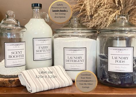 Excited to share the latest addition to my #etsy shop: Custom Laundry Room Vinyl Labels. Home Organization, Modern, Minimalist Design, Apothecary. Durable, Detergent environment,Water Resistant https://etsy.me/3sZGgk6 #white #black #laundry #customlabels #detergent #wa Labels For Laundry Room, Washing Detergent Storage, Laundry Storage Containers, Laundry Products Organization, Tiny Laundry Room Organization, Laundry Room Jars, Laundry Room Organization Detergent, Organized Laundry Rooms, Organizing Laundry Room