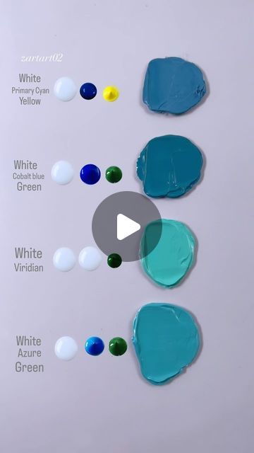 How To Mix Teal Color, How To Make Teal Color, How To Make Blue Color, Mixing Paint Colors Acrylic, Mix Color Paint, Acrylic Paint Color Mixing Chart, Acrylic Colour Mixing Chart, Colour Mixing Chart, Acrylic Paint Mixing