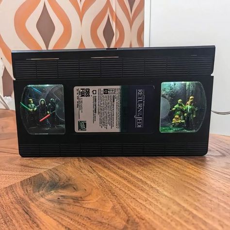 Vhs Box Crafts, Vhs Repurpose, Vhs Diy, Vhs Crafts, Vhs Display, Homemade Snow Globes, Vhs Box, Miniature Diorama, Crochet Xmas