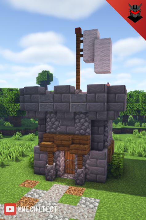 Medieval Minecraft Builds Small, Minecraft Medieval Towers, Minecraft Fence Designs Medieval, Minecraft Small Tower Ideas, Minecraft Medieval Watch Tower, Minecraft Tower Simple, Minecraft Watchtower Simple, Village Minecraft Builds, Small Minecraft Tower