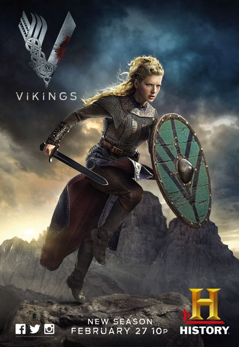 Mega Sized Movie Poster Image for Vikings Lagertha Shield, Vikings Hair, Lagertha Vikings, Vikings Series, Ragnar Vikings, 3 People Costumes, Vikings Lagertha, Vikings Season, Viking Series