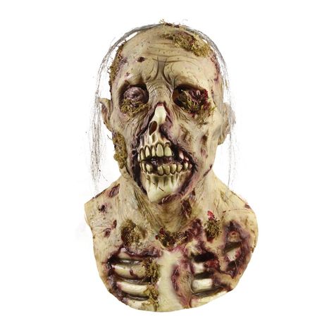 Adult Halloween Decorations, Zombie Pose, Vampire Mask, Walking Dead Zombie, Zombie Clothes, Arte Zombie, Creepy Halloween Costumes, Zombie Mask, Zombie Head