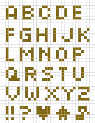 http://appple-picking.tumblr.com/post/78783193807/alphabet-source Corak Sulaman, Lettering Guide, Easy Pixel Art, Pixel Art Templates, Pixel Drawing, Pixel Crochet, Pix Art, Pixel Art Grid, Tapestry Crochet Patterns