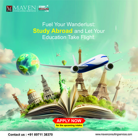 ✈️ Fuel your wanderlust 🌍📚 and let your education take flight 🚀. Apply now for the upcoming intake and explore new horizons 🌅🌎. #StudyAbroad #Education #TravelGoals #ApplyNow Get in touch with us for expert counselling at +91 89711 38370 or visit www.mavenconsultingservices.com For more information regarding Study Abroad. Study Abroad Ads, Environment Day, Creative Ads, Travel Goals, Study Abroad, Flight, Vision Board, Fuel, How To Apply