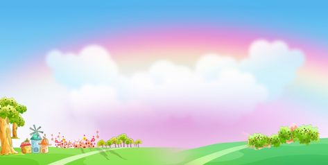 Color cartoon childrens festival board background material design day background,display board Magic Background, Board Background, Rainbow Cartoon, Plan Image, Sunflowers Background, Material Design Background, Color Cartoon, Cartoon Clouds, Kids Background