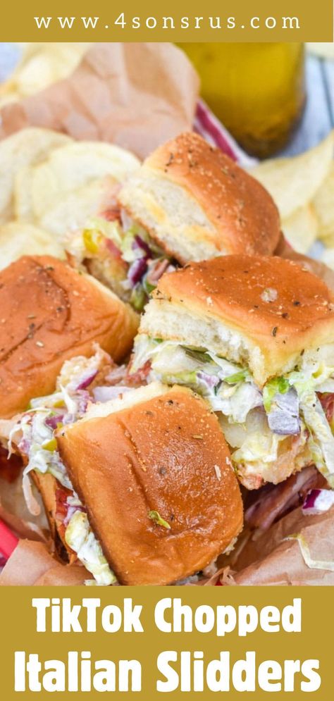 Italian Party Sandwiches, Hot Brown Sliders Hawaiian Rolls, Tik Tok Grinder Sliders, Mini Italian Subs, Baked Sub Sandwiches, Hot Sandwich Recipes Hawaiian Rolls, Italian Bmt Sliders, Kings Hawaiian Pizza Sliders, Kings Hawaiian Italian Sliders