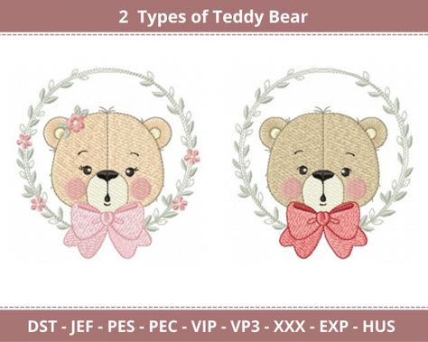 Bear Embroidery, Dinosaur Kids Room, Free Machine Embroidery Designs Patterns, Computerized Embroidery, Computerized Embroidery Machine, Online Fonts, Baby Embroidery, Cute Embroidery, Types Of Embroidery