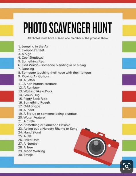 School Photo Scavenger Hunt, Scavenger Hunt Photo Challenge, Team Photo Scavenger Hunt, Easter Photo Scavenger Hunt, Picture Scavenger Hunt For Kids, Picture Scavenger Hunt Ideas, Team Scavenger Hunt Ideas, Picture Scavenger Hunt For Teenagers, Work Scavenger Hunt