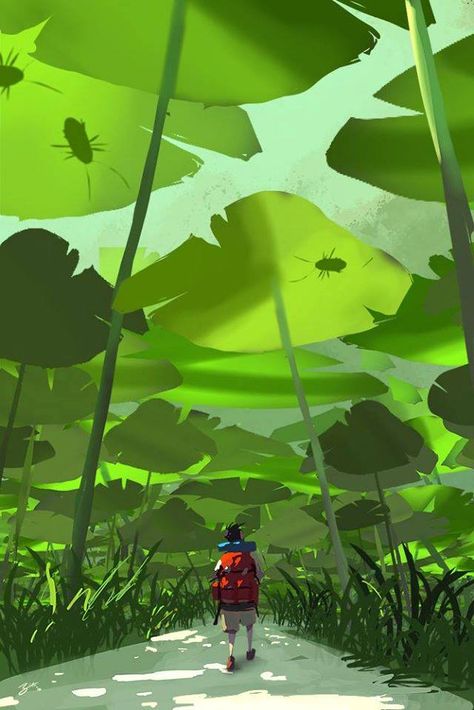 Goro Fujita, Alien Planet, Buku Skrap, 수채화 그림, Art Et Illustration, Art And Illustration, 판타지 아트, Environment Design, Environment Concept Art