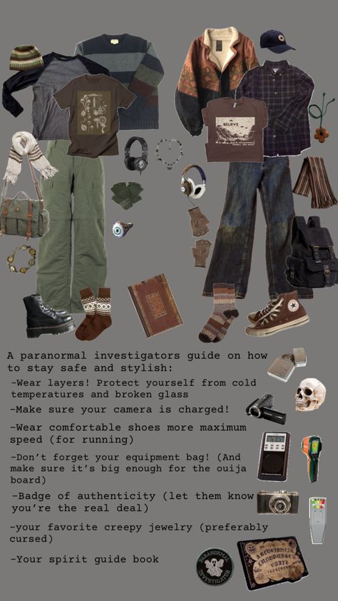 Vulture Culture Outfit, Cryptidcore Clothes, Cryptidcore Aesthetic Outfits, Ghost Hunting Outfit, Vulture Culture Aesthetic, Cryptic Core, Crowcore Outfit, Cryptidcore Fashion, Cryptidcore Aesthetic