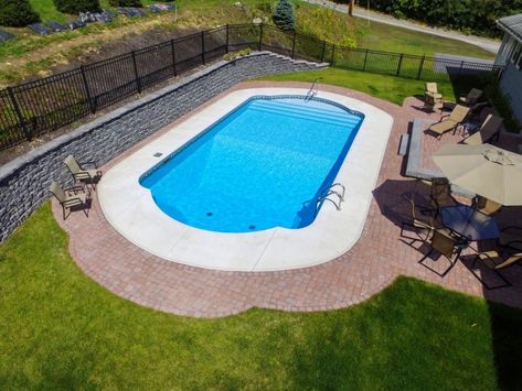 Vinyl Pools - Inground Vinyl Pool Builders - Premier Pools Vinyl Pools Inground, Pools Inground, Vinyl Swimming Pool, Automatic Pool Cover, Pool Cost, Geometric Pool, Vinyl Pool, Pool Liner, Deck Installation