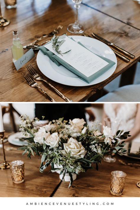 White linen wedding table