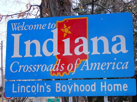 "Back Home, Again, in Indiana." #Indiana #heartland #NotAFarmer #HomeSweetHome #MoreThanCorn Turkey Run State Park, Indiana Basketball, State Signs, Indiana State, Indiana Hoosiers, Religious Freedom, Indiana University, Road Signs, Beautiful Lakes