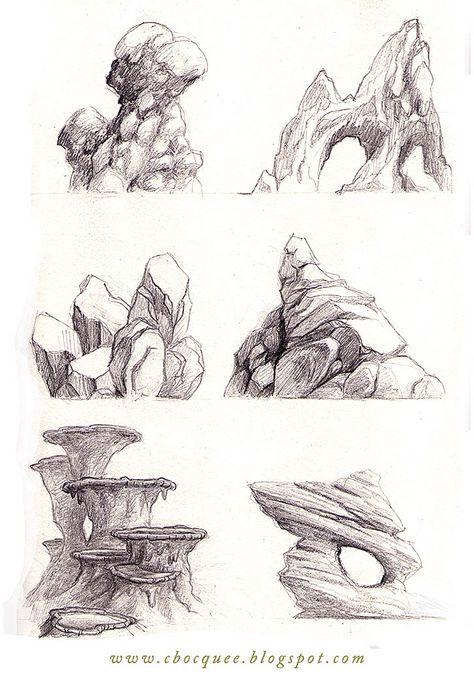 All sizes | rock studies | Flickr - Photo Sharing! Drawing Rocks, Gambar Lanskap, Draw Comics, Landscape Sketch, Seni 3d, Nature Drawing, Fantasy Map, Landscape Drawings, 판타지 아트