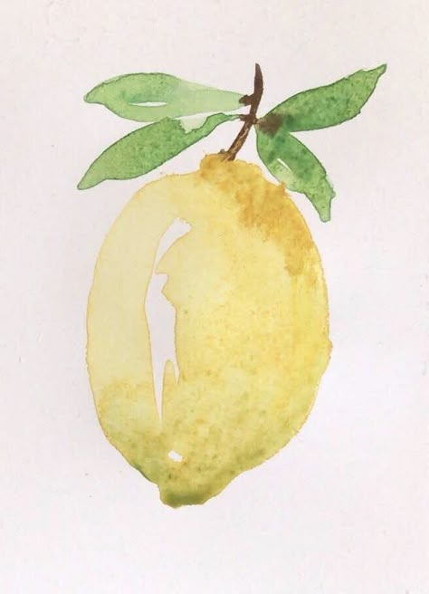 Lemon Printable, Watercolor Lemon, Lemon Watercolor, Watercolor Paintings For Beginners, Watercolor Fruit, Diy Watercolor Painting, Watercolour Inspiration, Watercolor Paintings Easy, Watercolor Flower Art