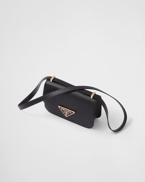 Prada Leather Shoulder Bag, Prada Sling Bag, Prada Small Bag, Black Prada Bag, Tas Prada, Prada Bag Black, Naval Officer, Prada Mini, Mini Envelope