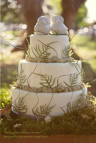 Wedding cake toppers by MyOwlBarn, via Flickr Natural Cakes, Owl Cake Pops, Owl Wedding Cake Topper, Owl Wedding Cake, Nature Cake, Owl Wedding, Owl Cakes, Woodland Cake, Country Wedding Cakes