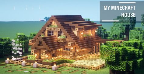 How do you feel about this house? Minecraft Pen, Big Wooden House, Minecraft Wooden House, Big Minecraft Houses, Minecraft Houses Survival, Minecraft Interior Design, Minecraft House Plans, Easy Minecraft Houses, Cool Minecraft Houses