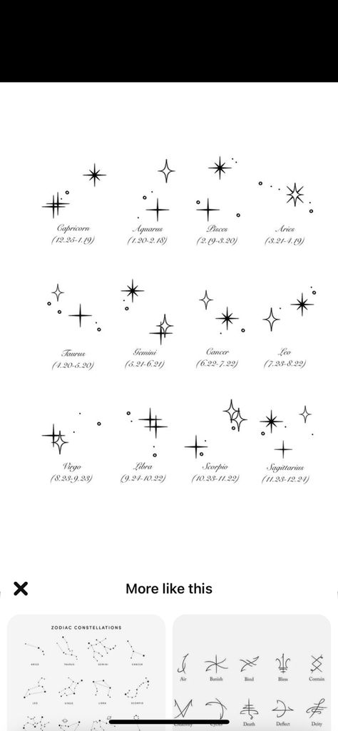 Couples Star Tattoos, Friend Star Tattoos, Symbolic Family Tattoos Woman, Symbolic Tattoos For Family, Birth Month Star Tattoo, Things That Represent August, Birth Stars Tattoo, Memorial Star Tattoos, July Birth Symbols