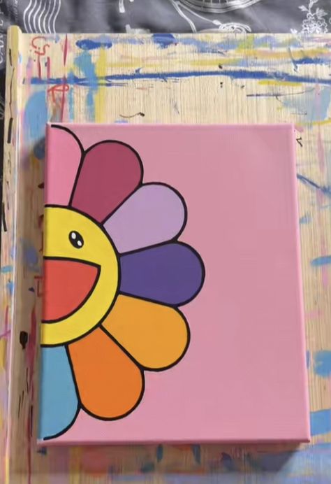 Diy Canvas Art Easy, Cute Easy Paintings, Pink Canvas Art, Canvas Drawing, Simple Canvas Paintings, Cute Canvas Paintings, Easy Canvas Art, Canvas Drawings, Canvas Painting Designs