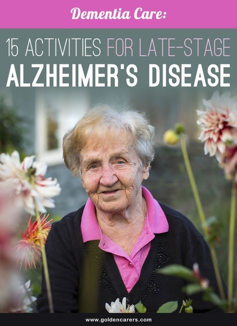 Rather than focusing on the disease and impairment, we should aim to identify each person's strengths and remaining abilities and find activities to support these. Here are 15 ways to support and engage people living with late stage Alzheimer's Disease. Late Stage Alzheimers Activities, Dementiability Activities, Memory Care Activities, Alzheimers Caregivers, Alzheimers Disease, Activities For Seniors, Alzheimers Activities, Alzheimer Care, Recreation Therapy