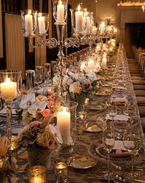 Victorian table setting Unique Wedding Decorations Receptions, Victorian Table Setting, Extravagant Wedding, Wedding Reception Centerpieces, Unique Wedding Flowers, Reception Centerpieces, Wedding Reception Inspiration, Bride Magazine, Victorian Wedding