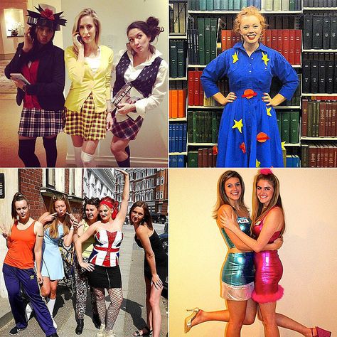 The 90's are in and what better opportunity to show off the clothes you've secretly kept since childhood than Halloween? Take a look at these 90's inspired Halloween costumes 1990s Costume Ideas, 90s Inspired Halloween Costumes, 90s Dress Up, 90s Fancy Dress, 90s Halloween Costumes, Movie Character Costumes, 90s Party Costume, Girl Halloween Costumes, Themed Halloween Costumes