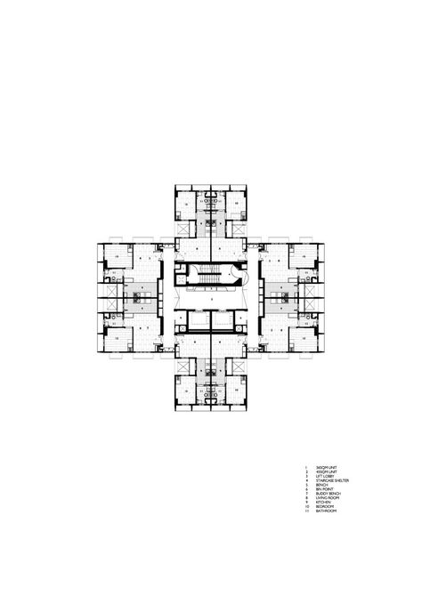 Kampung Admiralty, Unit Floor Plan, Woha Architects, Singapore Apartment, Folding Architecture, Block Plan, Apartment Plan, Plan Drawing, Apartment Plans