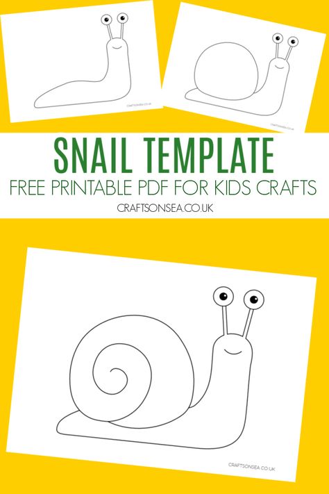 Snail Template: FREE Printable PDF Snail Craft Preschool Art Projects, Norman The Slug With The Silly Shell Activities, Snail Crafts For Preschoolers, Snail Activities For Toddlers, Bug Templates Free Printable, Snail Craft For Toddlers, Snail Template Free Printable, Spring Templates Free Printable, Snail Craft Preschool