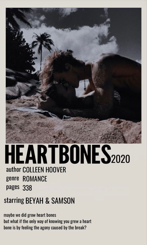 Books Posters Aesthetic, Heartbones Colleen Hover, Heartbones Book Aesthetic, Heart Bones Colleen Hoover Quotes, Polaroid Poster Books, Colleen Hoover Poster, Heart Bones Book, Heart Bones Colleen Hoover Aesthetic, Heart Bones Quotes