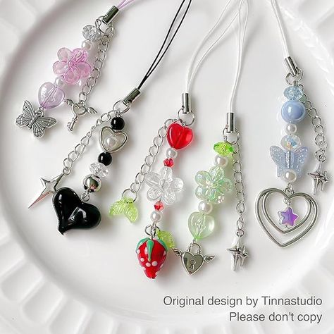 Amazon.com: Tinnastudio Cute Phone Charm for any Phone Case, Handmade Trendy Y2K Kpop Aesthetic Phone Strap, Kawaii Bag Keychain Airpods Camera Pendants Decor, Journal Binder Planner Charm,Gifts for Women Girls, : Cell Phones & Accessories Keychain Y2k, Journal Binder, Kpop Keychain, Phone Chains, Anting Manik, Selling Crafts, Fashion Journal, Gelang Manik-manik, Beads Accessories