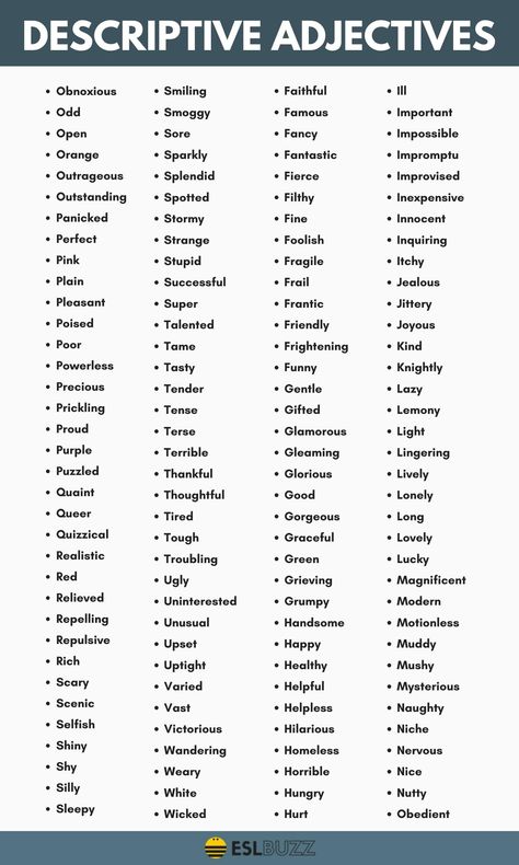 Unique Adjectives To Describe People, Adjectives For Writing, Good Descriptive Words, Unique Adjectives, Adjectives To Describe People, Descriptive Adjectives, Lyric Ideas, Describe Someone, Mood Words