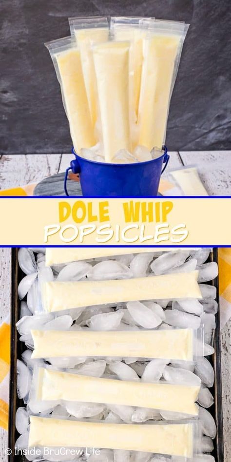 Dole Whip Popsicles, Sugar Free Popsicles, Boozy Popsicles, Popsicles Recipe, Summer Hacks, Disney Recipes, Tasty Desserts, Frozen Dessert Recipe, Disney Treats