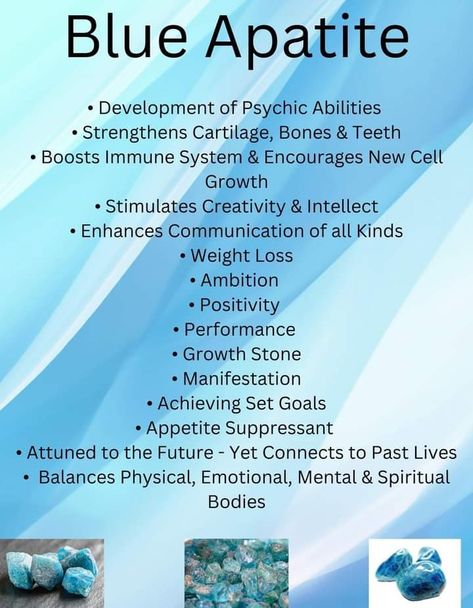 Apatite Crystal Meaning, Birthstones Chart, Blue Apatite Benefits, Tektite Crystal Meaning, Crystal Quotes, Crystal Grimoire, Blue Apatite Properties, Crystal Magick, Birth Stones Chart