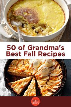 50 of Grandma’s Best Fall Recipes Grandma's Cooking Recipes, Old Grandma Recipes, Vintage Fall Recipes, Southern Grandma Recipes, Best Fall Recipes, Pioneer Recipes, Autumn Cooking, Grandma Recipes, 1950s Food