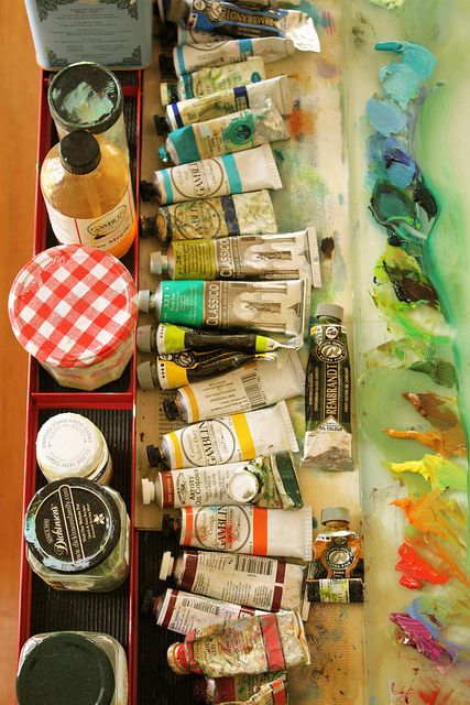 via 32flavors Artist Palette, Art Instructions, Artist Life, Paint Palette, Art Tools, Foto Inspiration, Space Art, Art Techniques, Art Studios