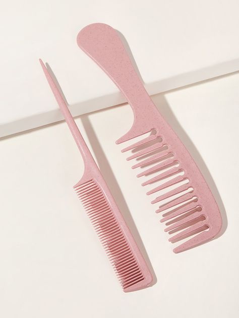 Pink    Plastic  Brush & Comb Sets Embellished   Beauty Tools Hair Tool Set, Chi Hair Products, Bella Hair, Travel Hairstyles, Comb Set, Hair Supplies, Brush Hair, Boys Long Hairstyles, Styling Comb