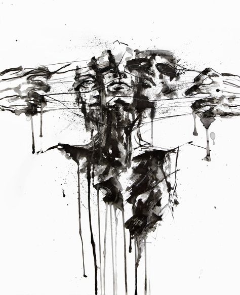 drawing restraint II by agnes-cecile.deviantart.com on @deviantART Agnes Cecile, Paint, Black And White, White, Black, Art