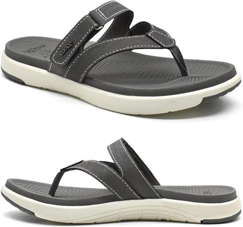 Limited time deal $27.99 (18% Off)(List Price: $33.99) COFACE Womens Fashion Orthotic Flip Flops Ladies Slip On Lightweight Athletic Yoga Mat Cushion Thong Sandals With Comfortable Plantar Fasciitis Arch Support Orthotic Flip Flops, Cool Slides, Winter Slippers, Beach Pool, Thong Sandals, Sandals Summer, Yoga Mat, Arch Support, Flip Flop Sandals