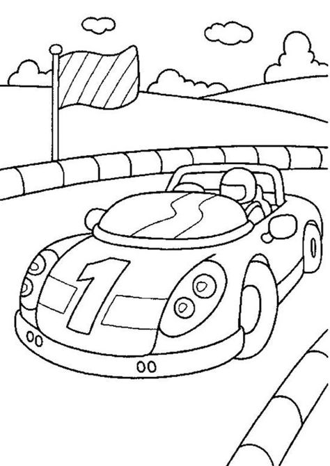 Free & Easy To Print Race Car Coloring Pages - Tulamama Race Car Coloring Pages, Car Coloring Pages, Colouring Pictures, Cars Coloring Pages, Colouring Printables, Aktivitas Montessori, Cartoon Coloring Pages, Free Cars, Car Colors