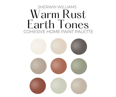 Blue Paint Color Palettes, Boho Paint Colors, Earth Tones Paint, Warm Paint Colors, Choosing Paint Colours, House Color Palettes, Farmhouse Paint, Neutral Paint Colors, Blue Paint Colors