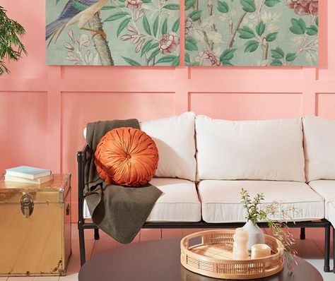 Paint Room, Color Of The Month, Sherwin Williams Paint Colors, Girl’s Room, Room Paint, Sherwin Williams, Outdoor Sofa, Pretty In Pink, Paint Colors