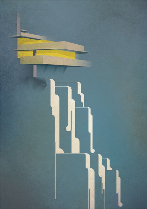 Sketchbook Architecture, Falling Water House, Frank Lloyd Wright Architecture, Falling Water, Architecture Sketchbook, Walter Gropius, Architecture Graphics, Architectural Drawing, Architecture Rendering