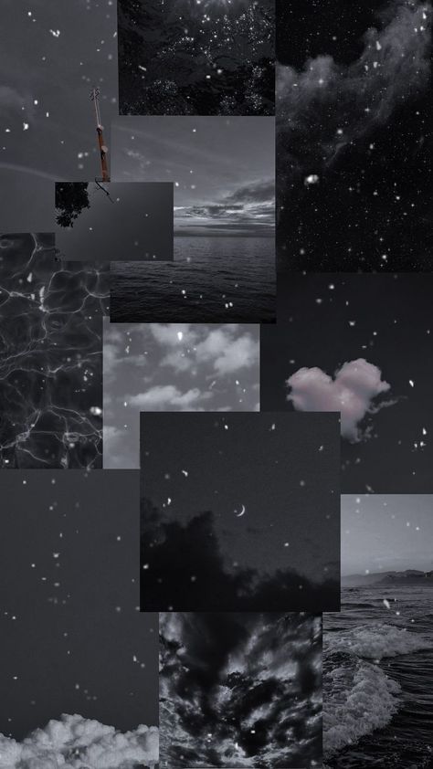 Aesthetic Dark🖤 Aesthetic Black Wallpapers For Iphone, Athetics Pics Wallpaper Dark, Night Aesthetic Collage, Dark Collage Aesthetic, Moon Collage Wallpaper, Moon Aesthetic Collage, Black Collage Wallpaper, Anime Collage Wallpaper, Lock Screen Wallpaper Aesthetic Dark