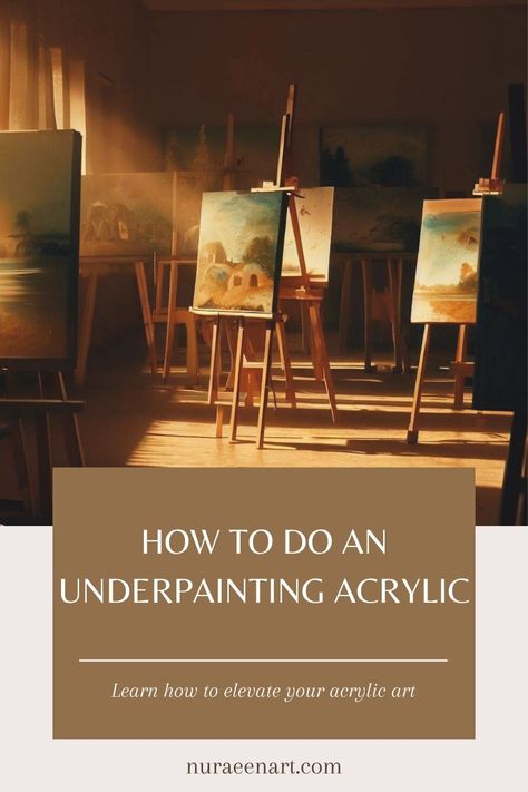 Underpainting Acrylic, Acrylic Underpainting, Depth And Complexity, Acrylic Painting Tips, Acrylic Painting Techniques, Acrylic Painting Tutorials, Acrylic Artwork, Painting Tutorials, Still Life Art