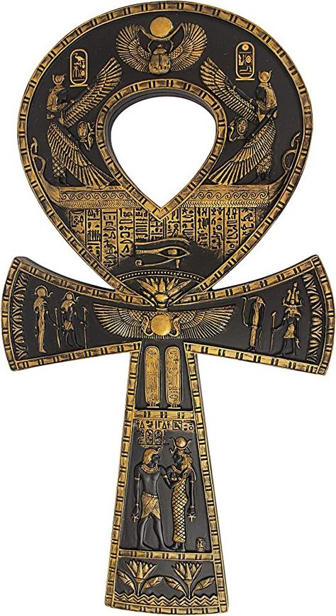 Black And Gold Home, Mythology Egyptian, Egyptian Decorations, Ankh Egyptian, Egyptian Decor, Starověký Egypt, Ancient Egyptian Deities, Art Deco Statue, Egiptul Antic